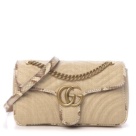 gucci marmont snakeskin shoulder bag